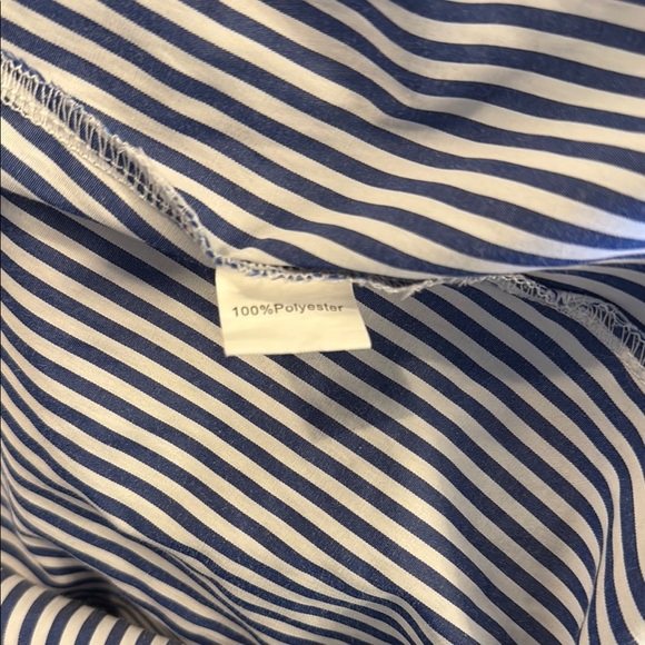 Blue and White Striped Women's Top XL - Picture 7 of 8